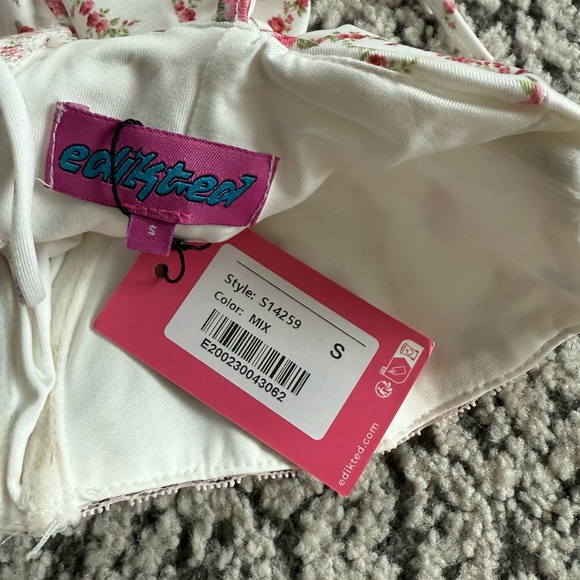 Edikted Floral Print Women's corset tank Top - Picture 3 of 3